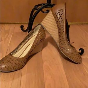 New  Directions brown wedge heels. Size 10